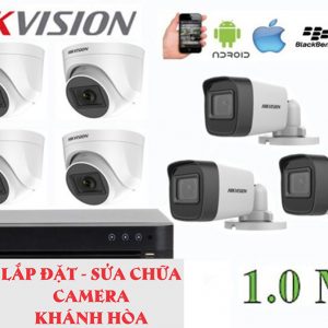 Lắp đặt trọn bộ 7 camera giám sát 1.0MP Hikvision