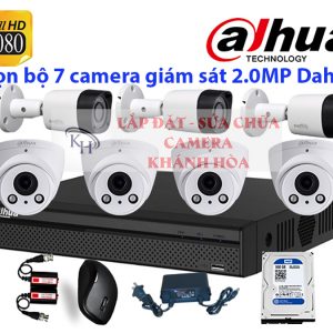 Lắp đặt trọn bộ 7 camera giám sát 2.0MP Dahua