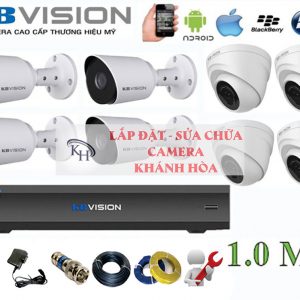 Lắp đặt trọn bộ 8 camera giám sát 1.0MP KBvision