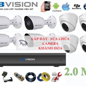 Lắp đặt trọn bộ 8 camera giám sát 2.0MP KBvision