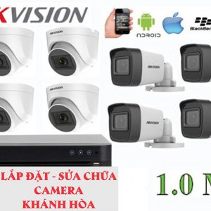 Lắp đặt trọn bộ 8 camera giám sát 1.0MP Hikvision