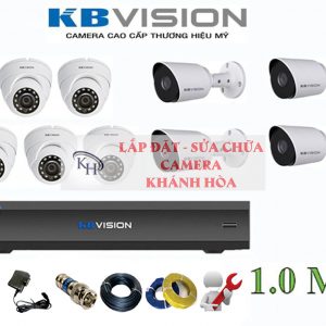 Lắp đặt trọn bộ 9 camera giám sát 1.0M Kbvision