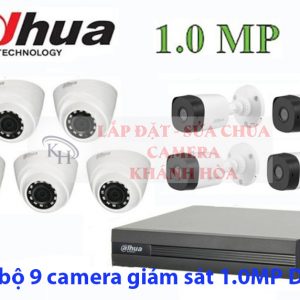 Lắp đặt trọn bộ 9 camera giám sát 1.0M Dahua