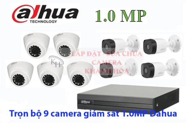 Lắp đặt trọn bộ 9 camera giám sát 1.0M Dahua