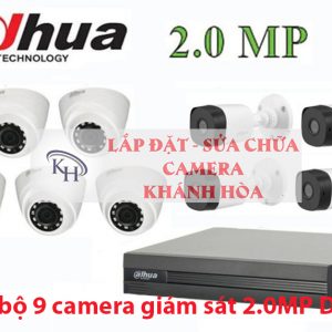 Lắp đặt trọn bộ 9 camera giám sát 2.0MP Dahua