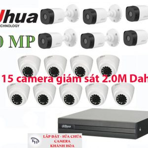 Lắp đặt trọn bộ 15 camera giám sát 2.0M Dahua