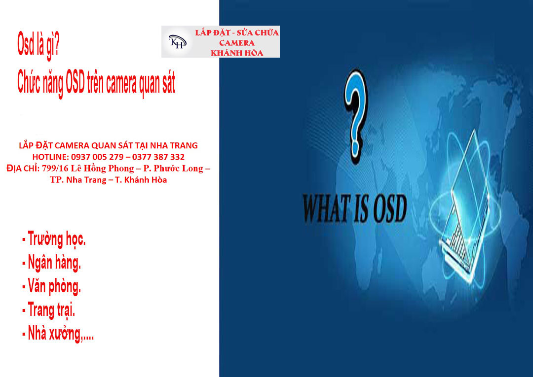 Osd là gì? Chức năng OSD trên camera quan sát