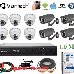 Lắp đặt trọn bộ 10 camera giám sát 1.0M Vantech