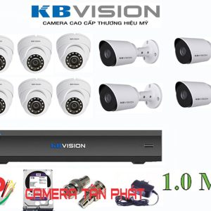 Lắp đặt trọn bộ 10 camera giám sát 1.0MP Kbvision