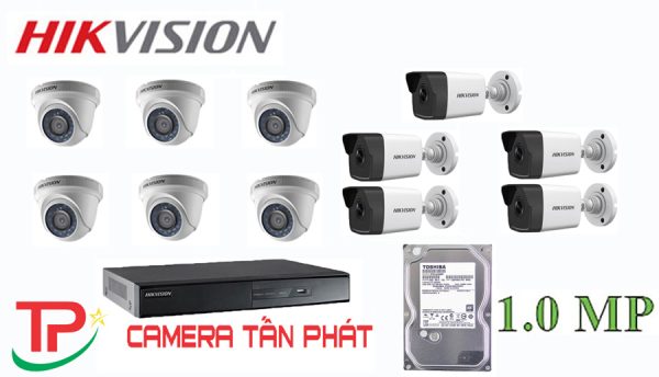 Lắp đặt trọn bộ 11 camera giám sát 1.0MP Hikvision