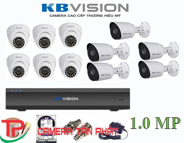Lắp đặt trọn bộ 11 camera giám sát 1.0MP Kbvision