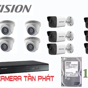 Lắp đặt trọn bộ 12 camera giám sát 1.0M Hikvision