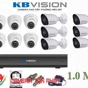 Lắp đặt trọn bộ 12 camera giám sát 1.0M Kbvision
