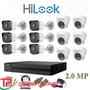 Lắp đặt trọn bộ 12 camera giám sát 2.0MP HiLook