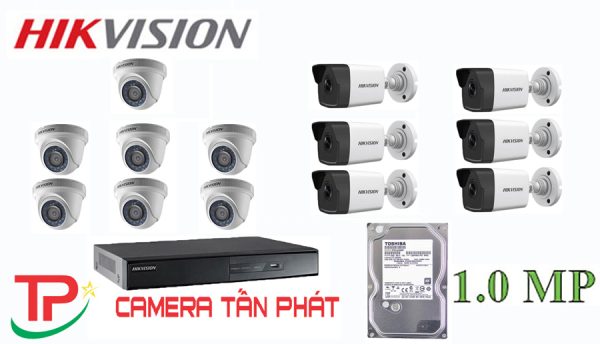 Lắp đặt trọn bộ 13 camera giám sát 1.0M Hikvision