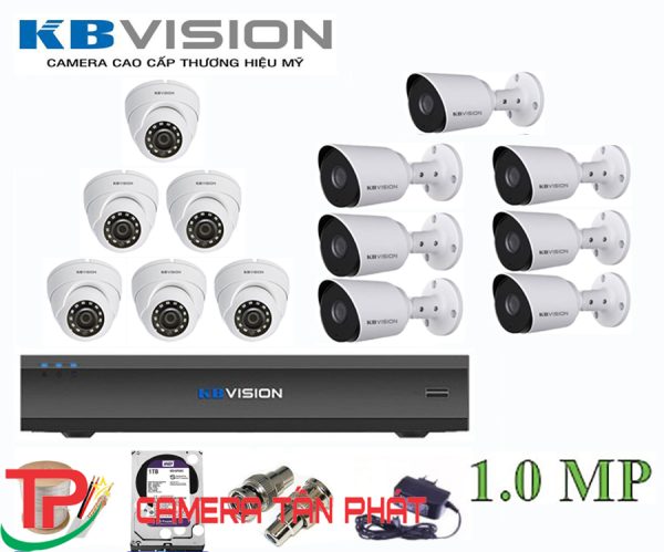 Lắp đặt trọn bộ 13 camera giám sát 1.0M Kbvision