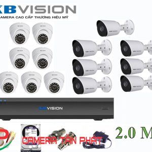 Lắp đặt trọn bộ 14 camera giám sát 2.0M Kbvision