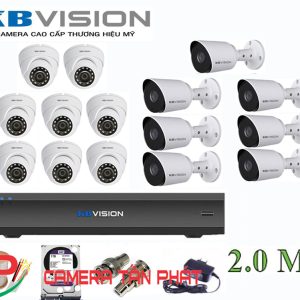 Lắp đặt trọn bộ 15 camera giám sát 2.0M Kbvision