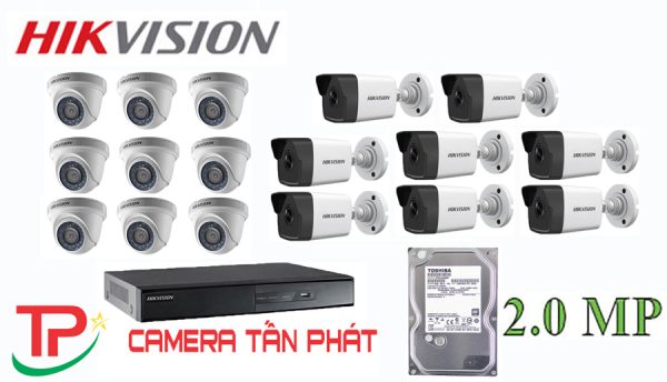 Lắp đặt trọn bộ 17 camera giám sát 2.0M Hikvision