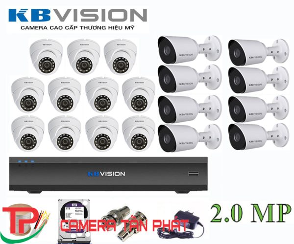 Lắp đặt trọn bộ 19 camera giám sát 2.0M Kbvision