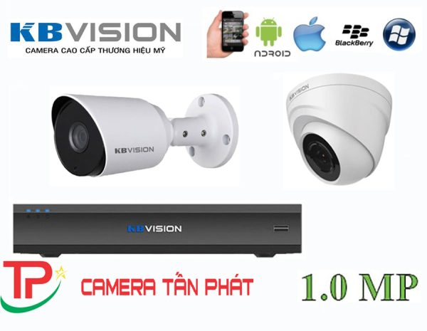 Lắp đặt trọn bộ 2 camera IP giám sát 1.0MP KBvision