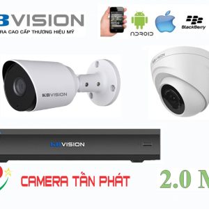 Lắp đặt trọn bộ 2 camera IP giám sát 2.0MP KBvision