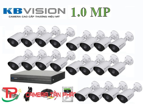 Lắp đặt trọn bộ 20 Camera giám sát 1.0M Kbvision