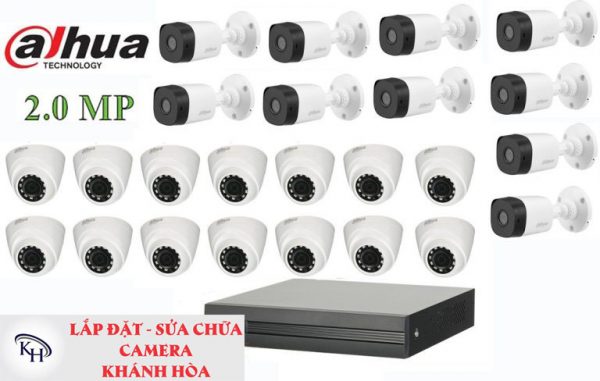 Lắp đặt trọn bộ 24 camera giám sát 2.0M Dahua