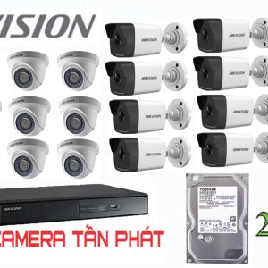 Lắp đặt trọn bộ 24 camera giám sát 2.0M Hikvision