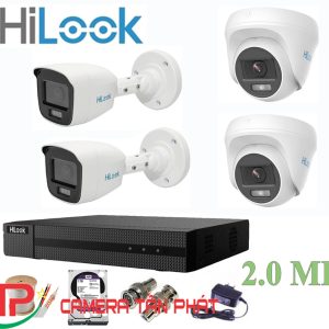 Lắp đặt trọn bộ 4 camera giám sát 2.0MP HiLook