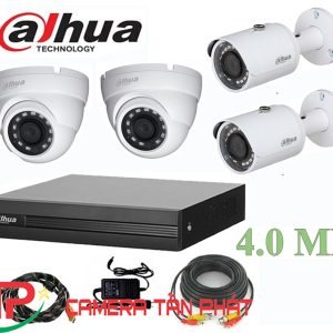 Lắp đặt trọn bộ 4 camera giám sát 4.0MP Dahua