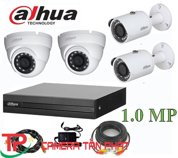 Lắp đặt trọn bộ 4 camera quan sát 1.0MP Dahua