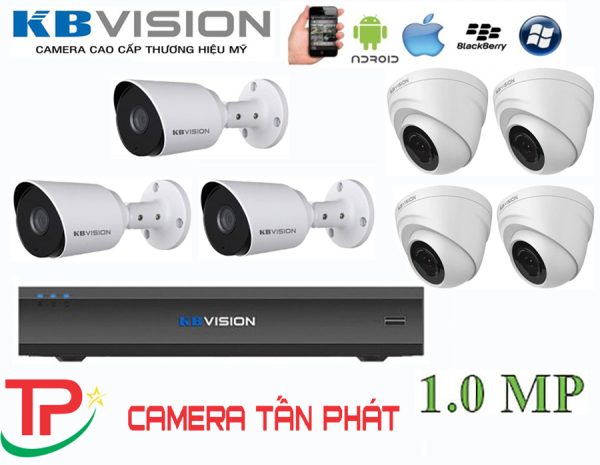 Lắp đặt trọn bộ 7 camera IP giám sát 1.0MP KBvision