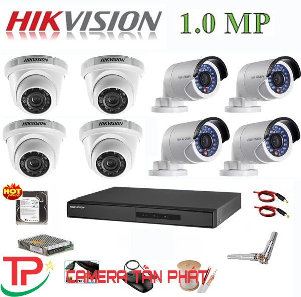 Lắp Đặt Trọn Bộ 8 Camera IP Giám Sát 1.0M Hikvision