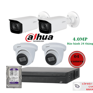 Lắp đặt trọn bộ 4 camera giám sát 4.0MP Dahua