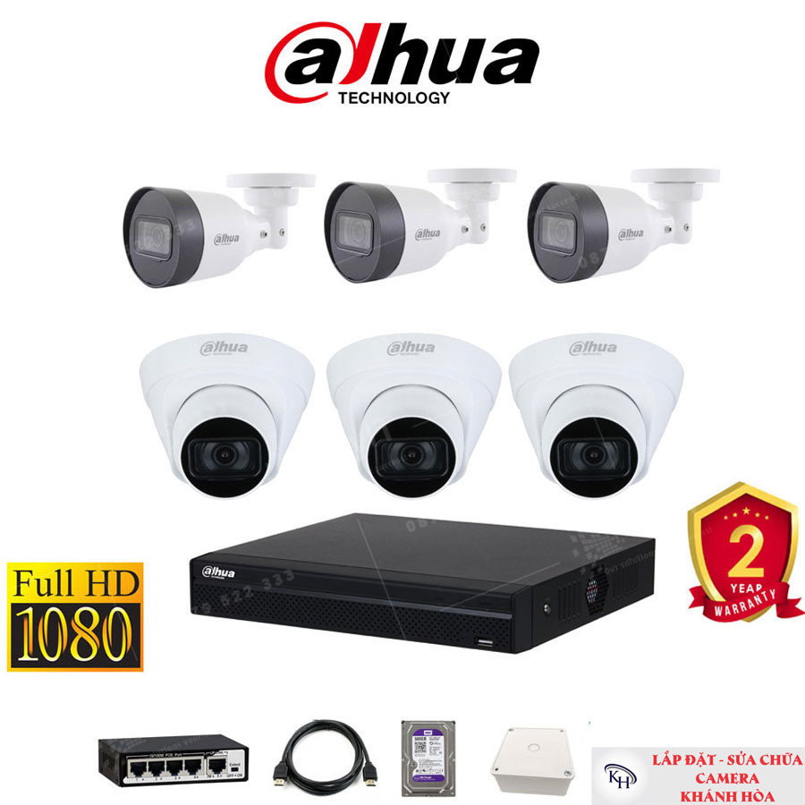 Lắp đặt trọn bộ 24 camera giám sát 2.0M Dahua