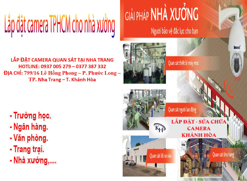 Lắp đặt camera nhà xưởng tại Nha Trang