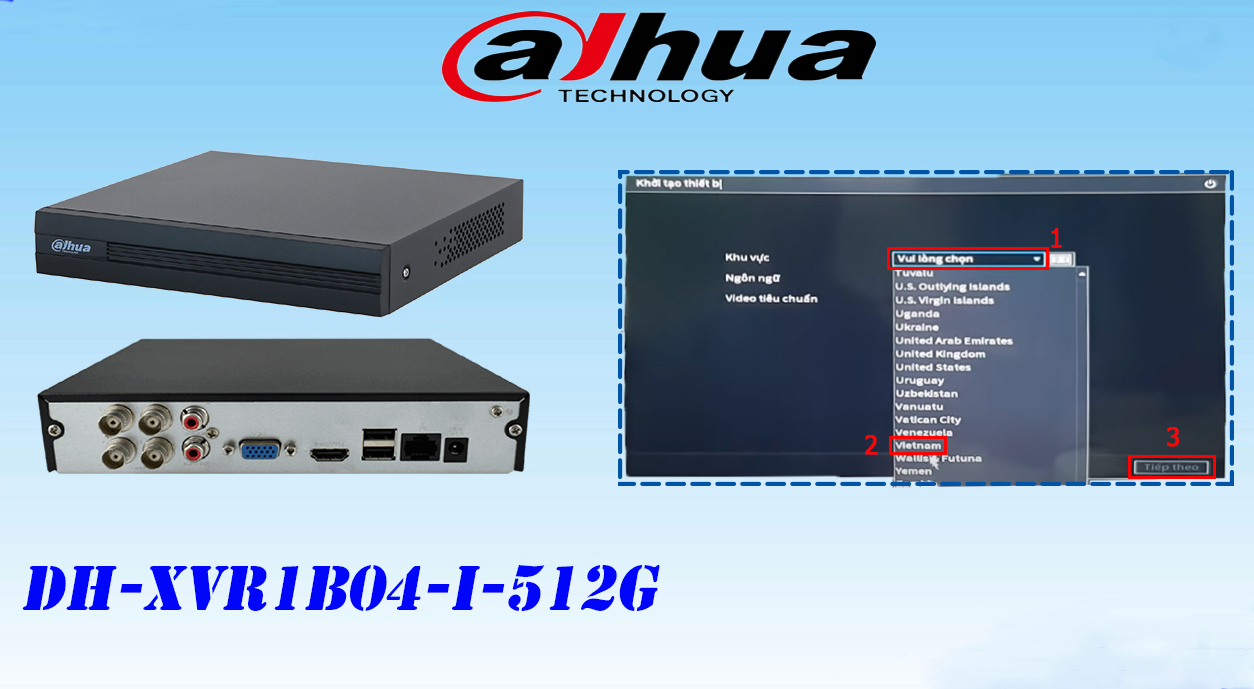 Đầu ghi hình DAHUA DH-XVR1B04-I-512G (4 kênh)