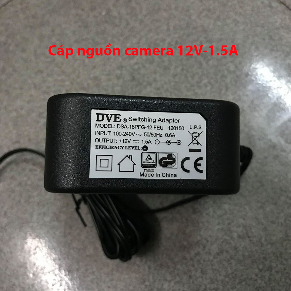 Cáp nguồn camera 12V-1.5A