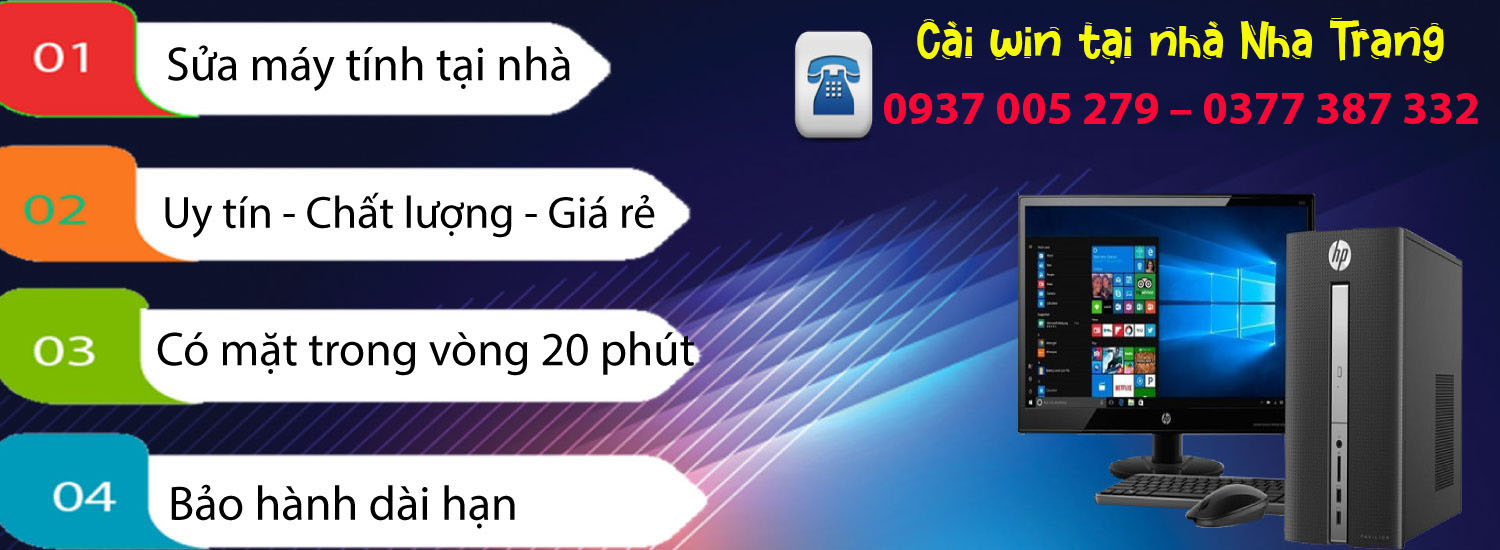 Quy trình cài đặt win tại nhà Nha Trang