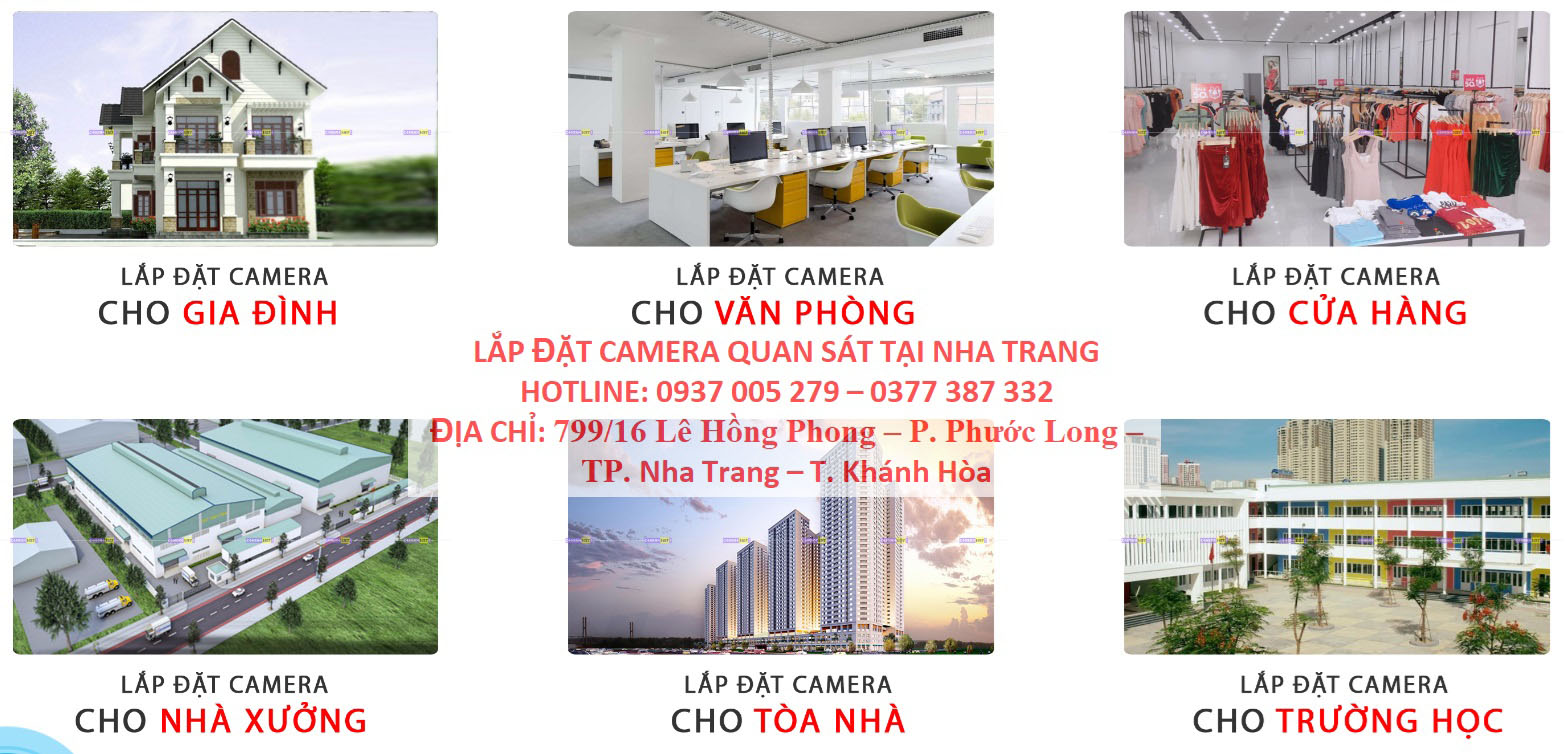 Dịch vụ lắp đặt camera quan sát tại Nha Trang cho nhiều lĩnh vực