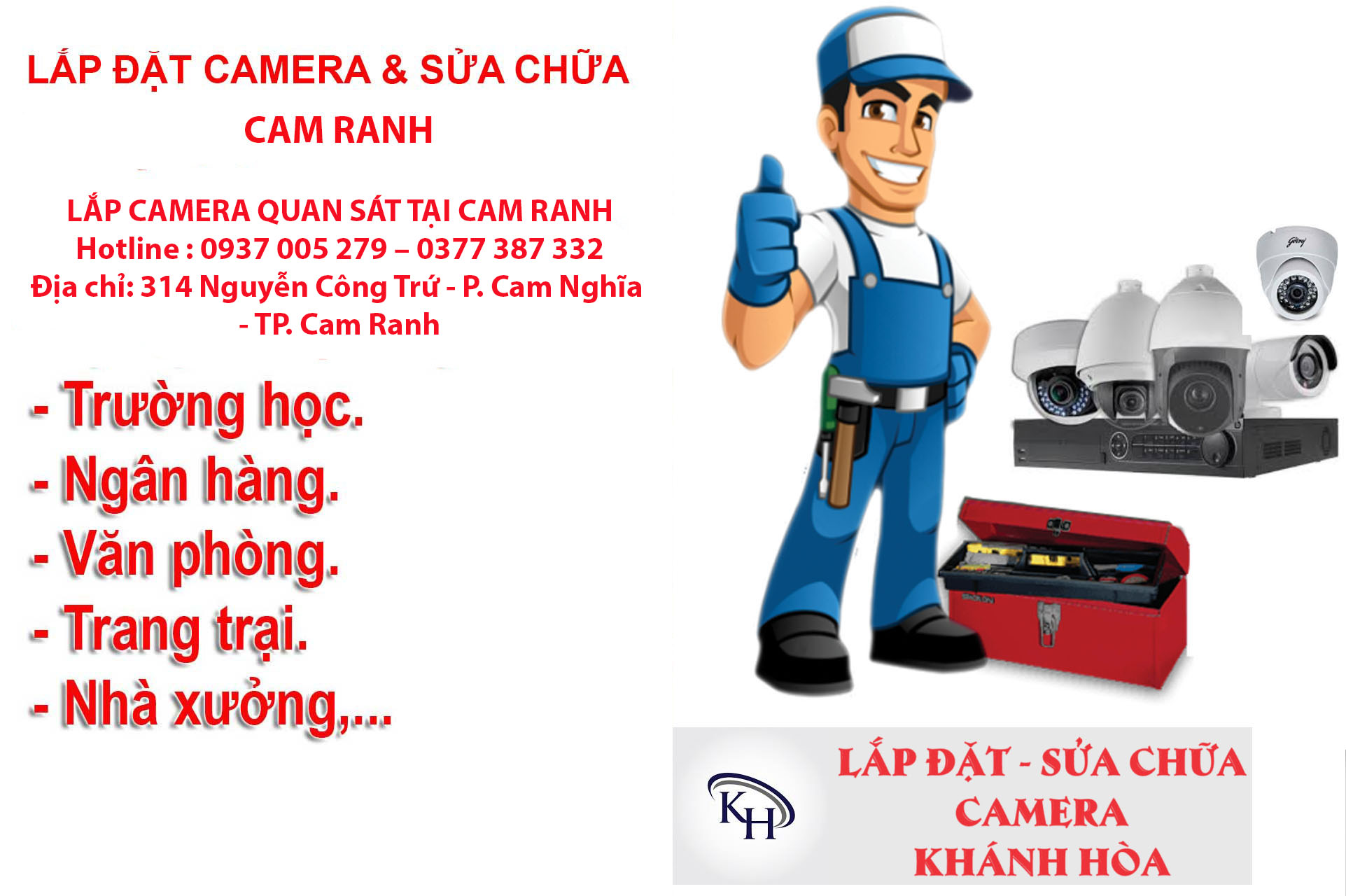 Sửa chữa camera tại Cam Ranh